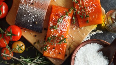 Потеря цвета при посоле форели