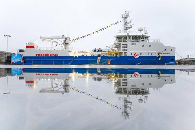 В Петербурге состоялся подъем флага на новом краболове ГК «Русский Краб» 