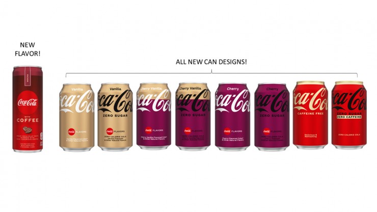 Новый дизайн ароматизированной Coca-Cola