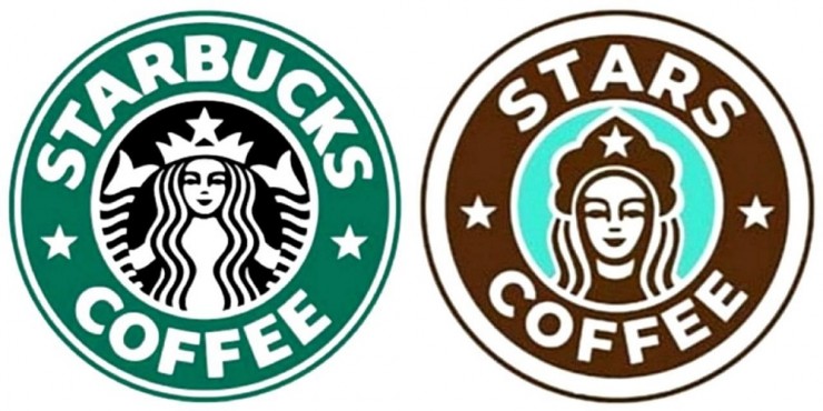 Старый и новый логотипы сети кофеен