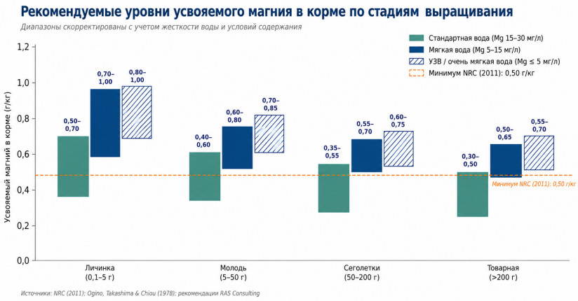 Эксперты компании RAS Consulting: магний на всех этапах выращивания форели