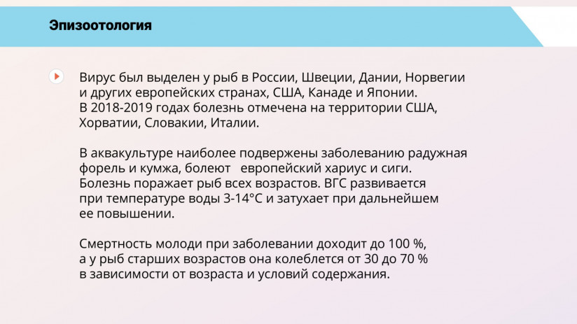 Основные вирусные болезни форели