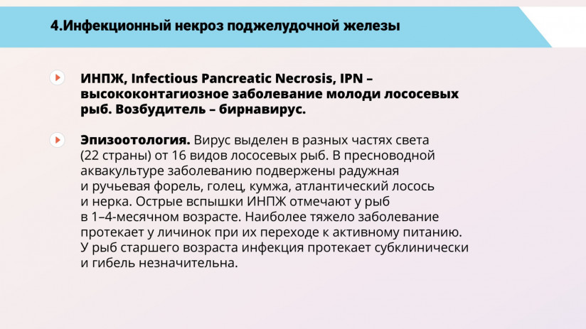 Основные вирусные болезни форели